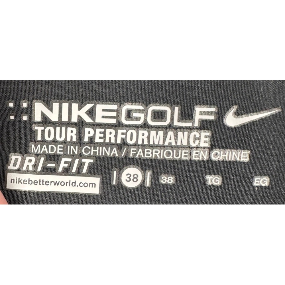 Nike Golf Shorts Mens 38 Grey Black Plaid Dri-Fit Tour Performance Chino Stretch - Picture 3 of 7
